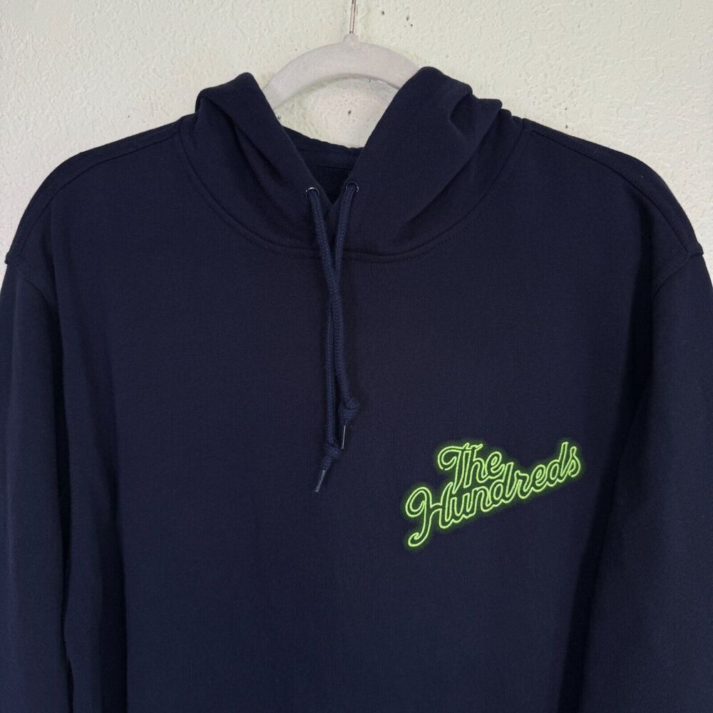 The Hundreds Hoodie Men Small Slant Logo Pullover Sweater Streetwear Skate Blue - Picture 4 of 10